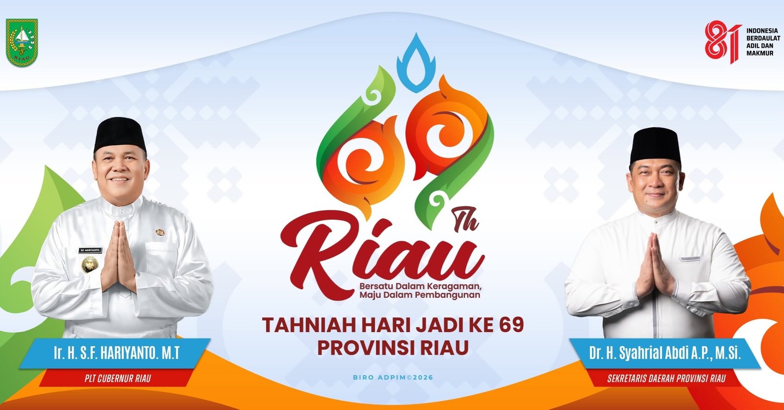 Iklan HUT Riau 69 Pemprov Riau 2026